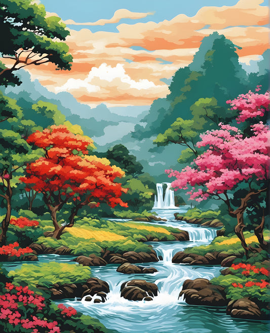 Vietnamese Silk Art OD (13) - Van-Go Paint-By-Number Kit