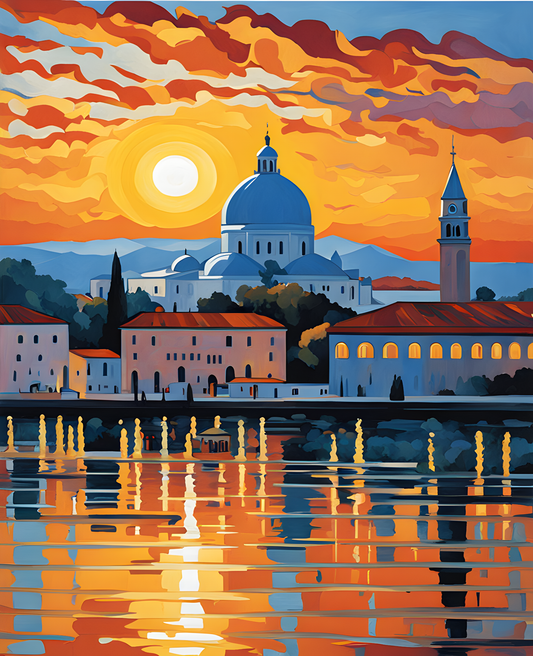 View of San Marco and Campanillo - Van-Go Paint-By-Number Kit