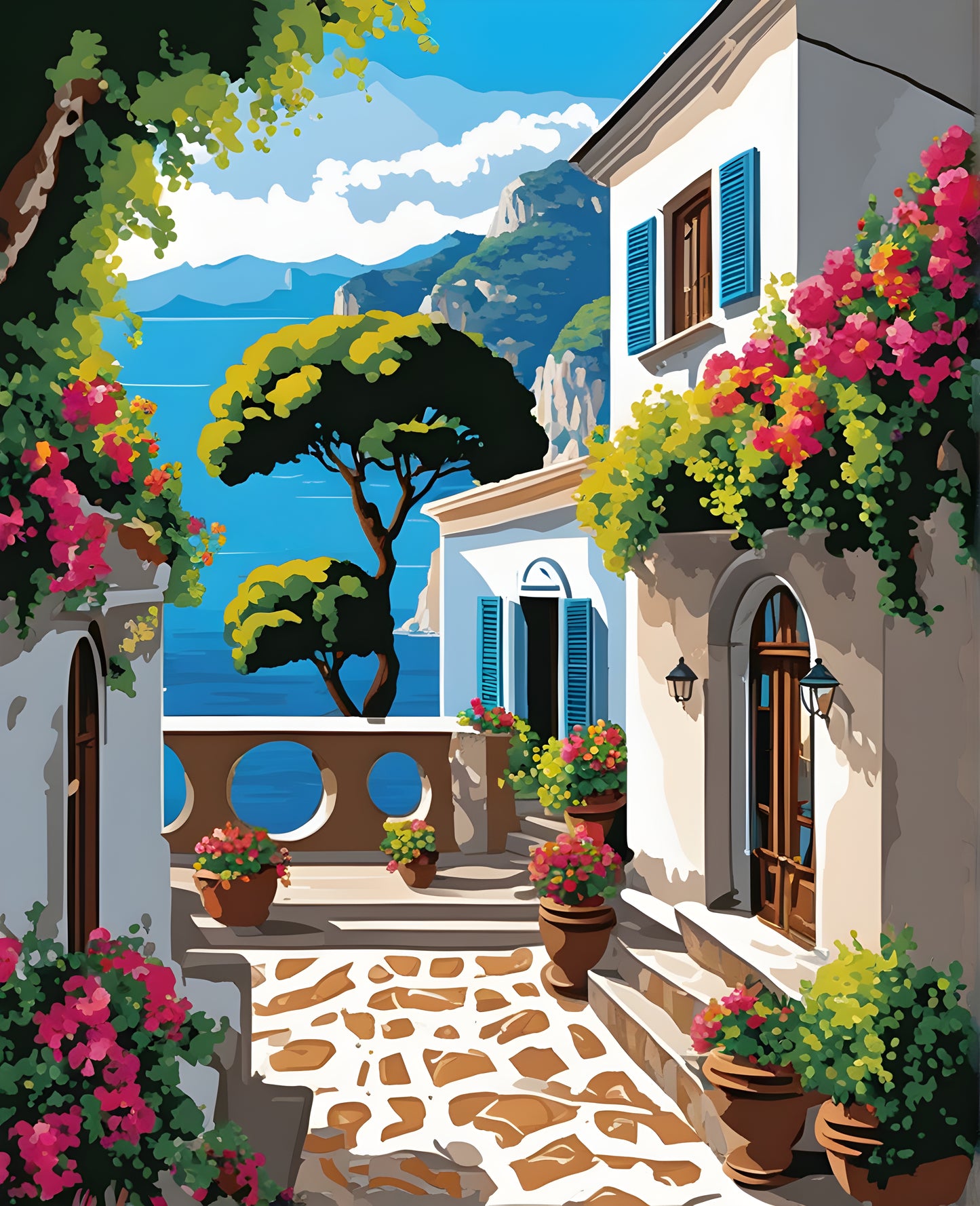 Villa in Capri - Van-Go Paint-By-Number Kit