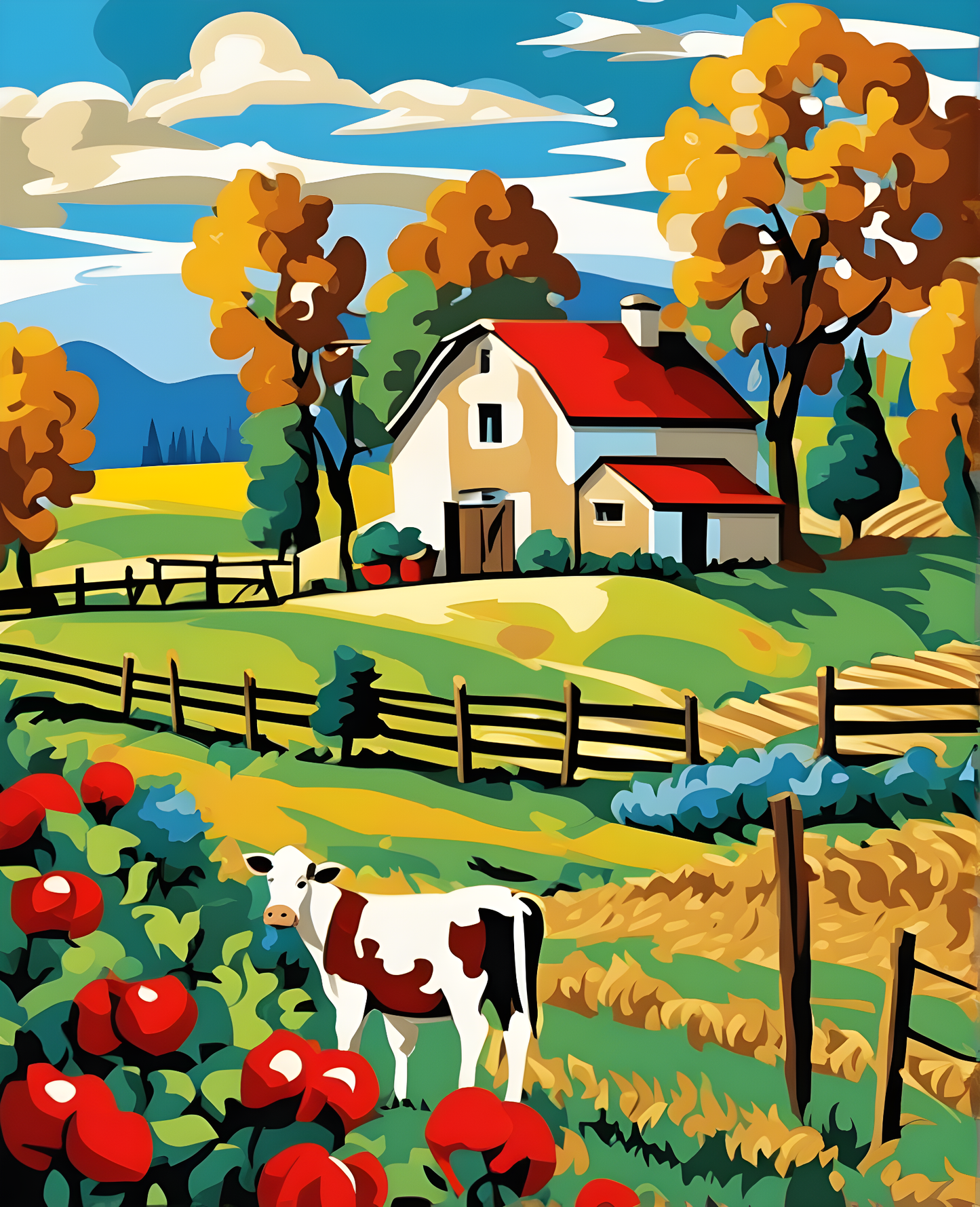 Vintage French Farm - Van-Go Paint-By-Number Kit