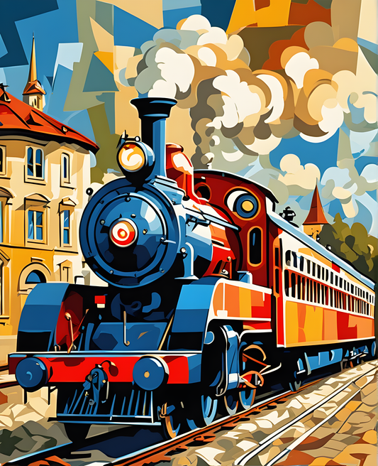 Vintage Steam Train - Van-Go Paint-By-Number Kit