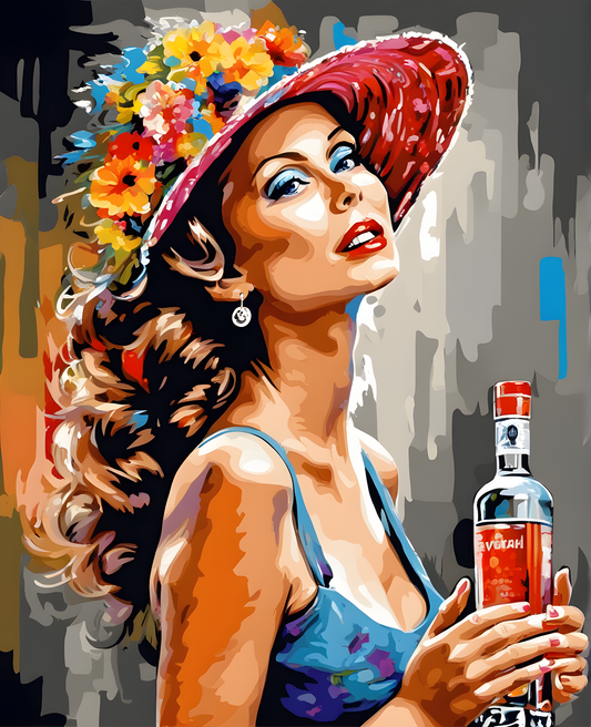 Vodka Lady - Van-Go Paint-By-Number Kit