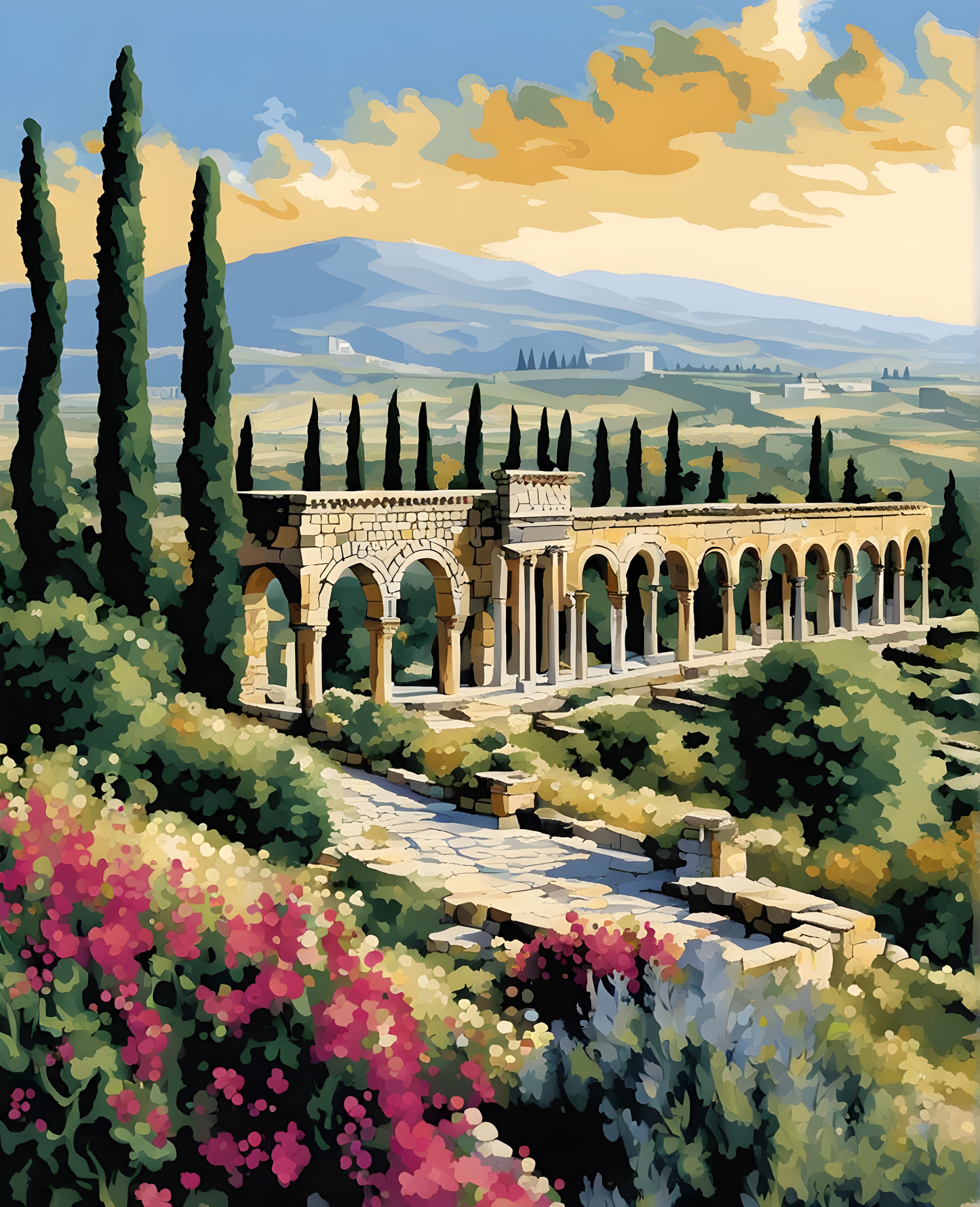 Morocco Collection PD (13) - Volubilis - Van-Go Paint-By-Number Kit