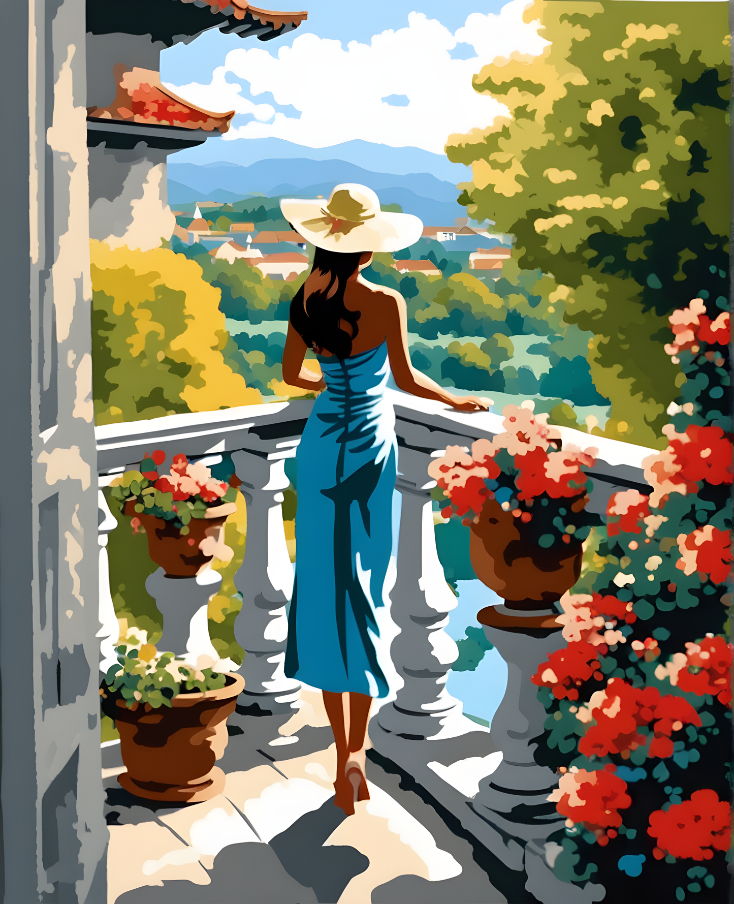 My garden balcony (PD) - Van-Go Paint-By-Number Kit