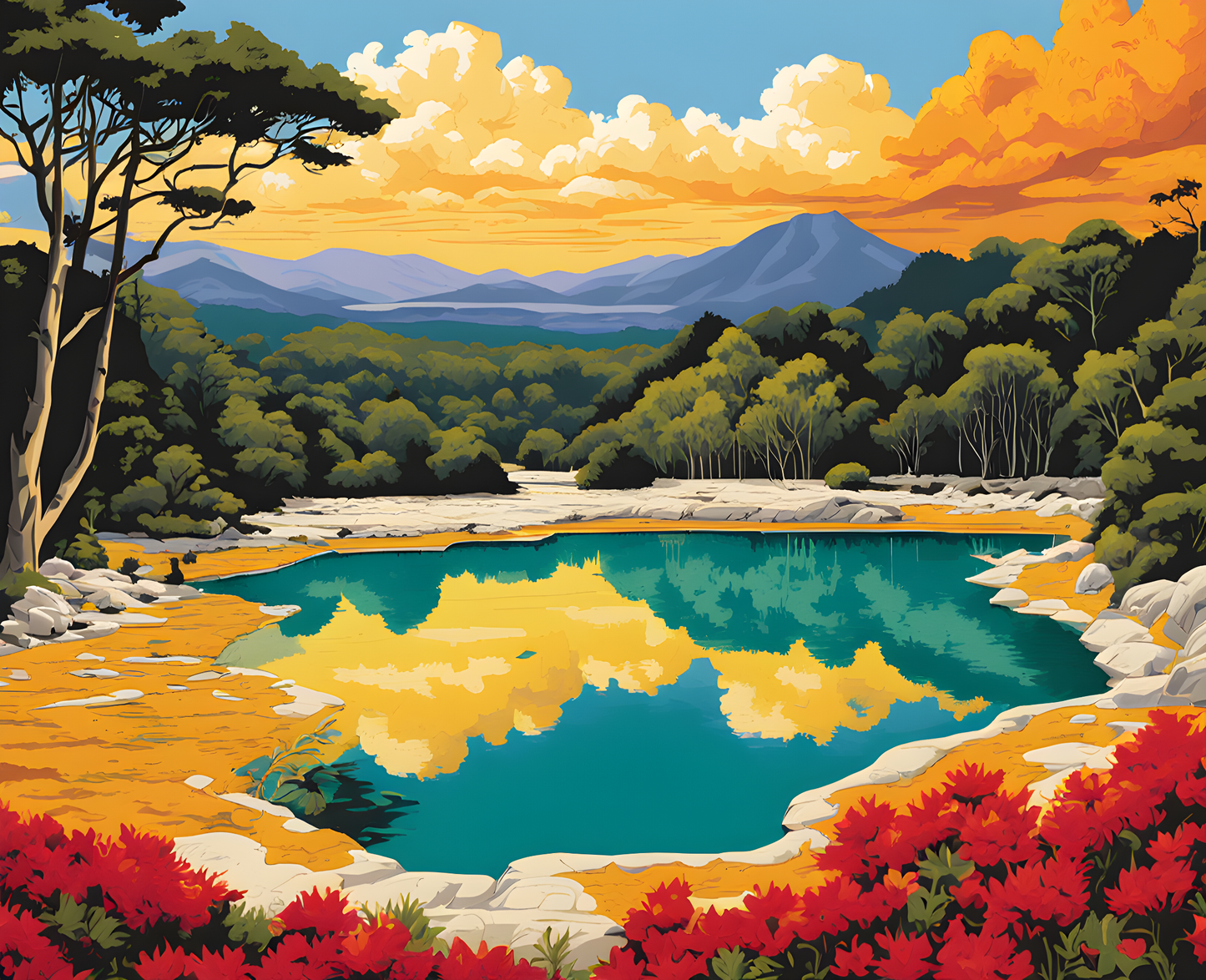 New Zealand Collection PD (67) - Wai-O-Tapu Thermal Wonderland - Van-Go Paint-By-Number Kit