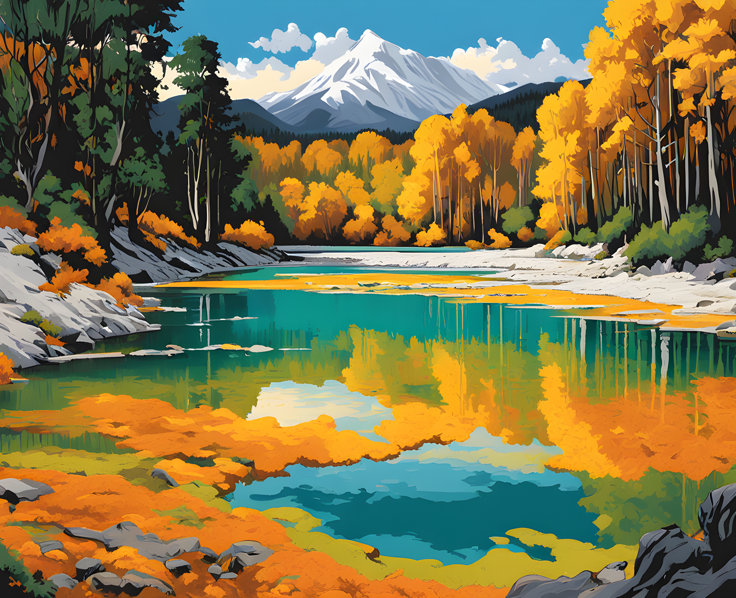 New Zealand Collection PD (70) - Wai-O-Tapu Thermal Wonderland - Van-Go Paint-By-Number Kit