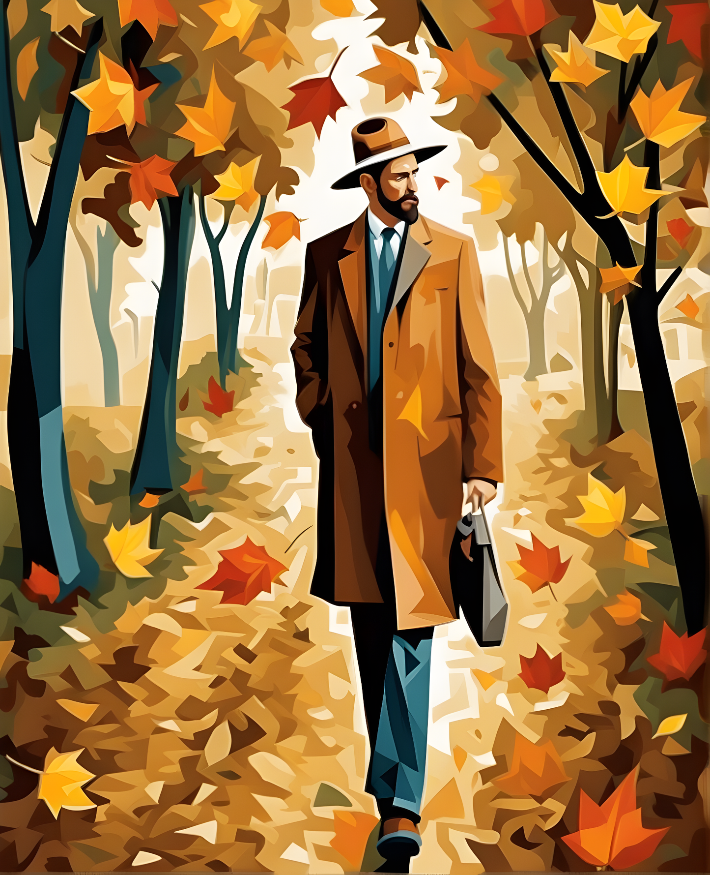 Walking among the Leaves - Van-Go Paint-By-Number Kit