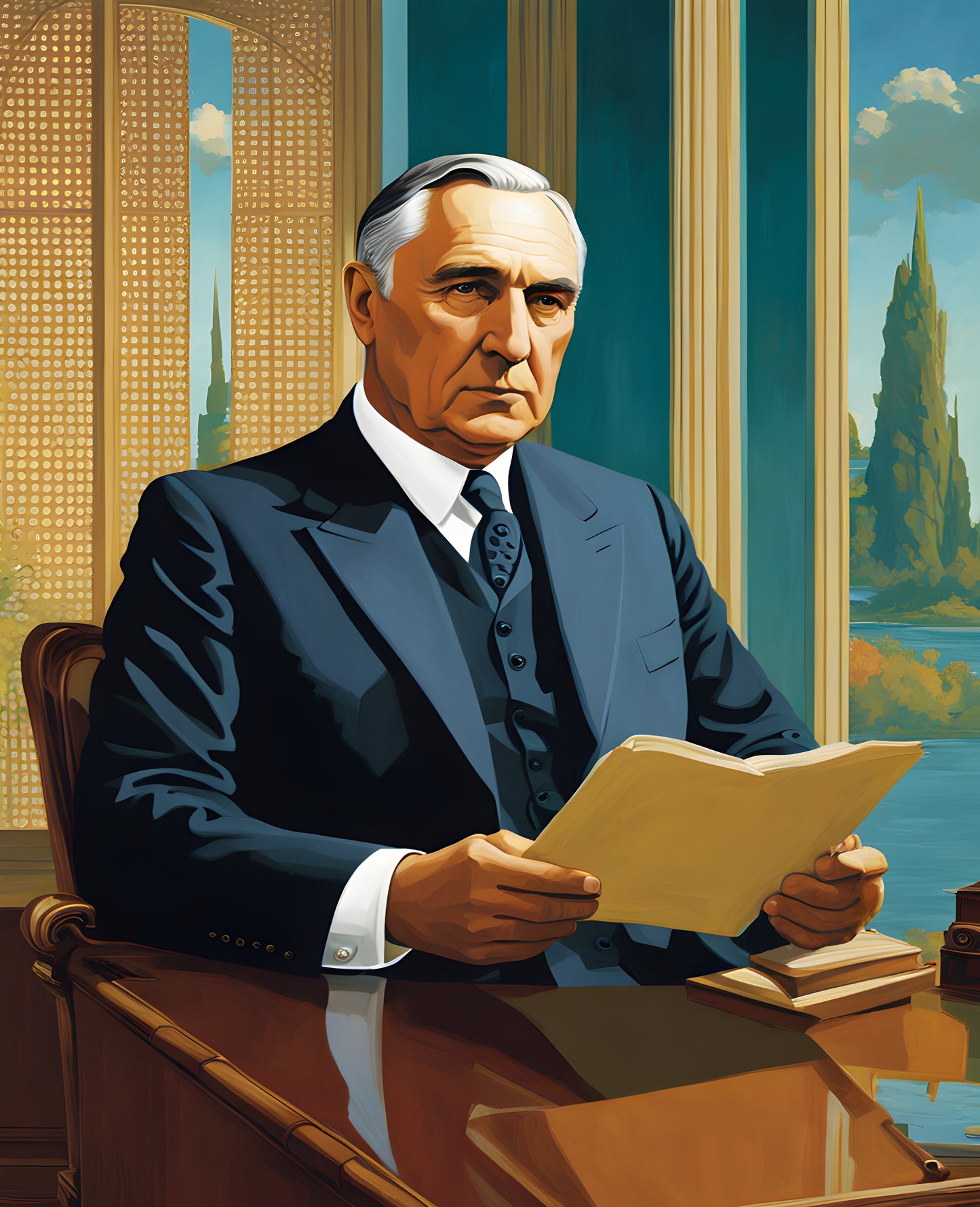 USA Presidential Portraits PD (42) - Warren G. Harding - Van-Go Paint-By-Number Kit