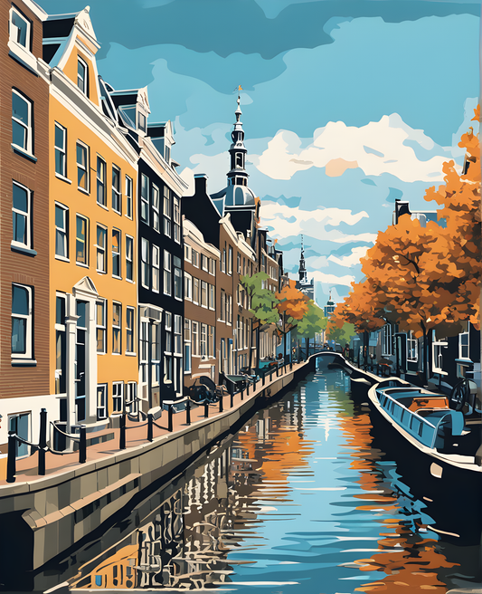 Water Channel in Holland PD - Van-Go Paint-By-Number Kit