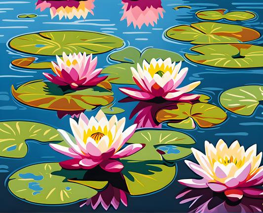 Water Lilies (6) - Van-Go Paint-By-Number Kit