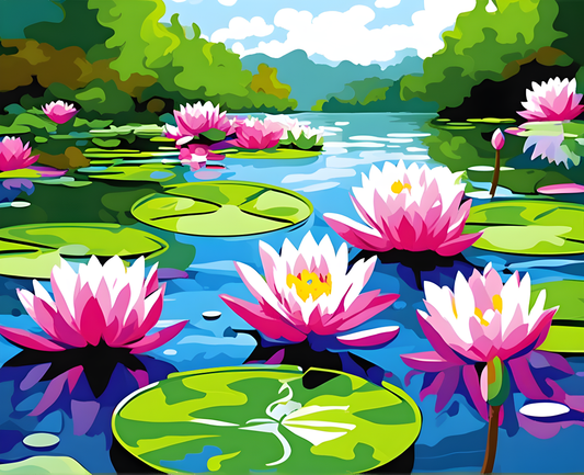 Water Lilies (7) - Van-Go Paint-By-Number Kit