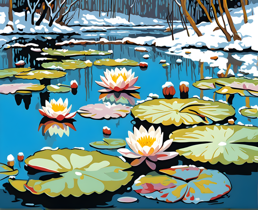 Water Lilies (5) - Van-Go Paint-By-Number Kit