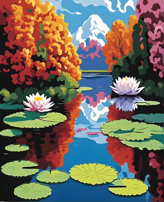 Flowers Collection OD (14) - Water Lily - Van-Go Paint-By-Number Kit