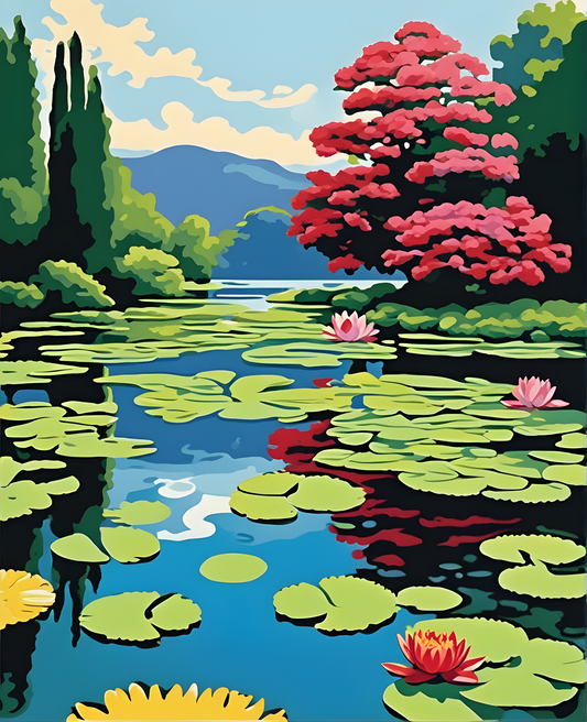 Flowers Collection OD (16) - Water Lily - Van-Go Paint-By-Number Kit