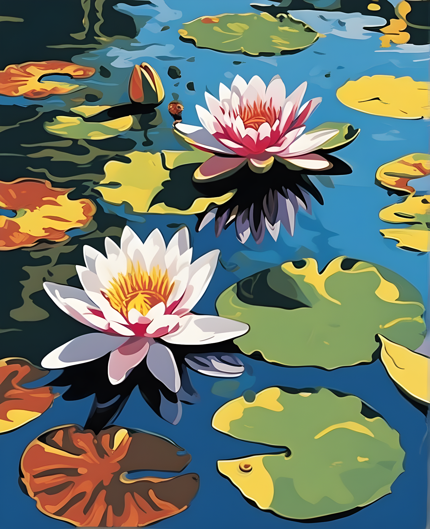 Flowers Collection OD (11) - Water Lily - Van-Go Paint-By-Number Kit