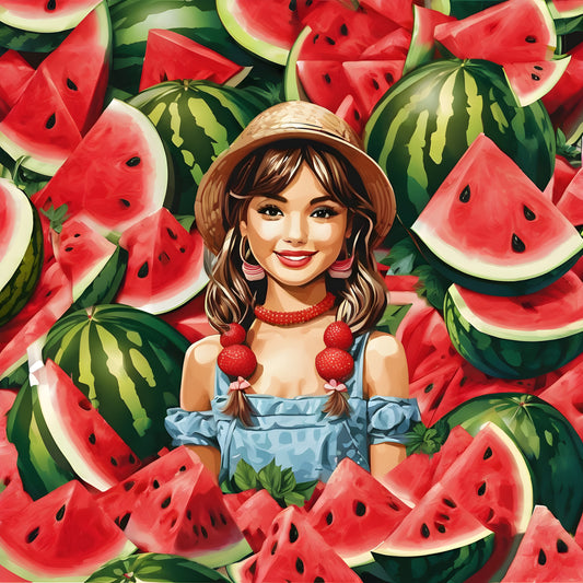 Watermelon girl PD (1) - Van-Go Paint-By-Number Kit