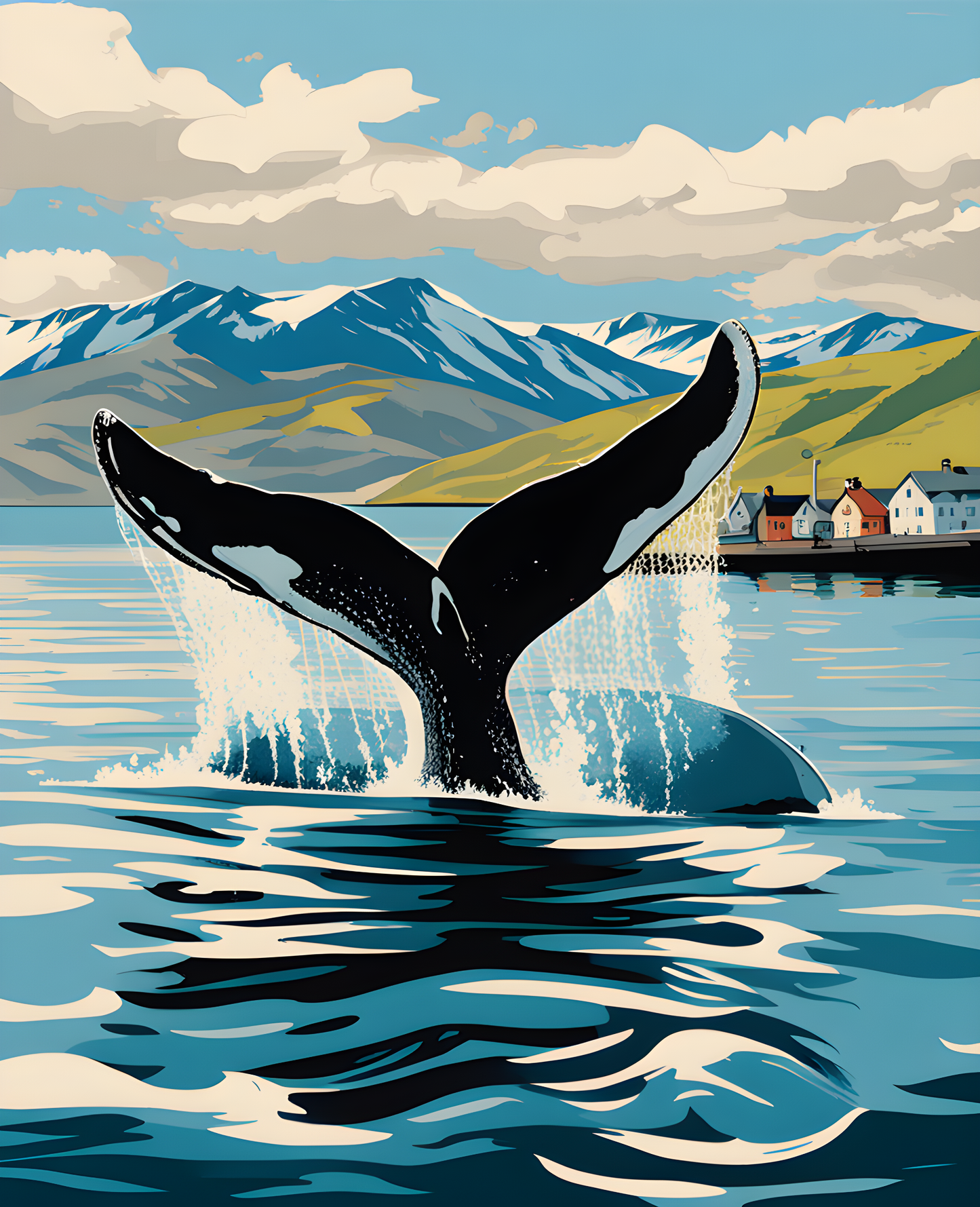 Iceland Collection PD (37) - Whale Watching in Husavik - Van-Go Paint-By-Number Kit