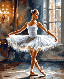 White Ballet Dancer - Van-Go Paint-By-Number Kit