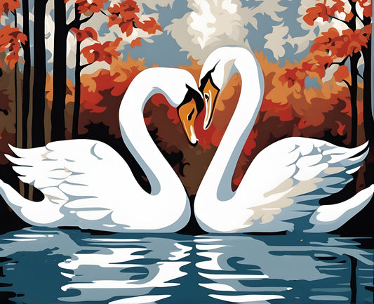 White Swan Dance  - Van-Go Paint-By-Number Kit