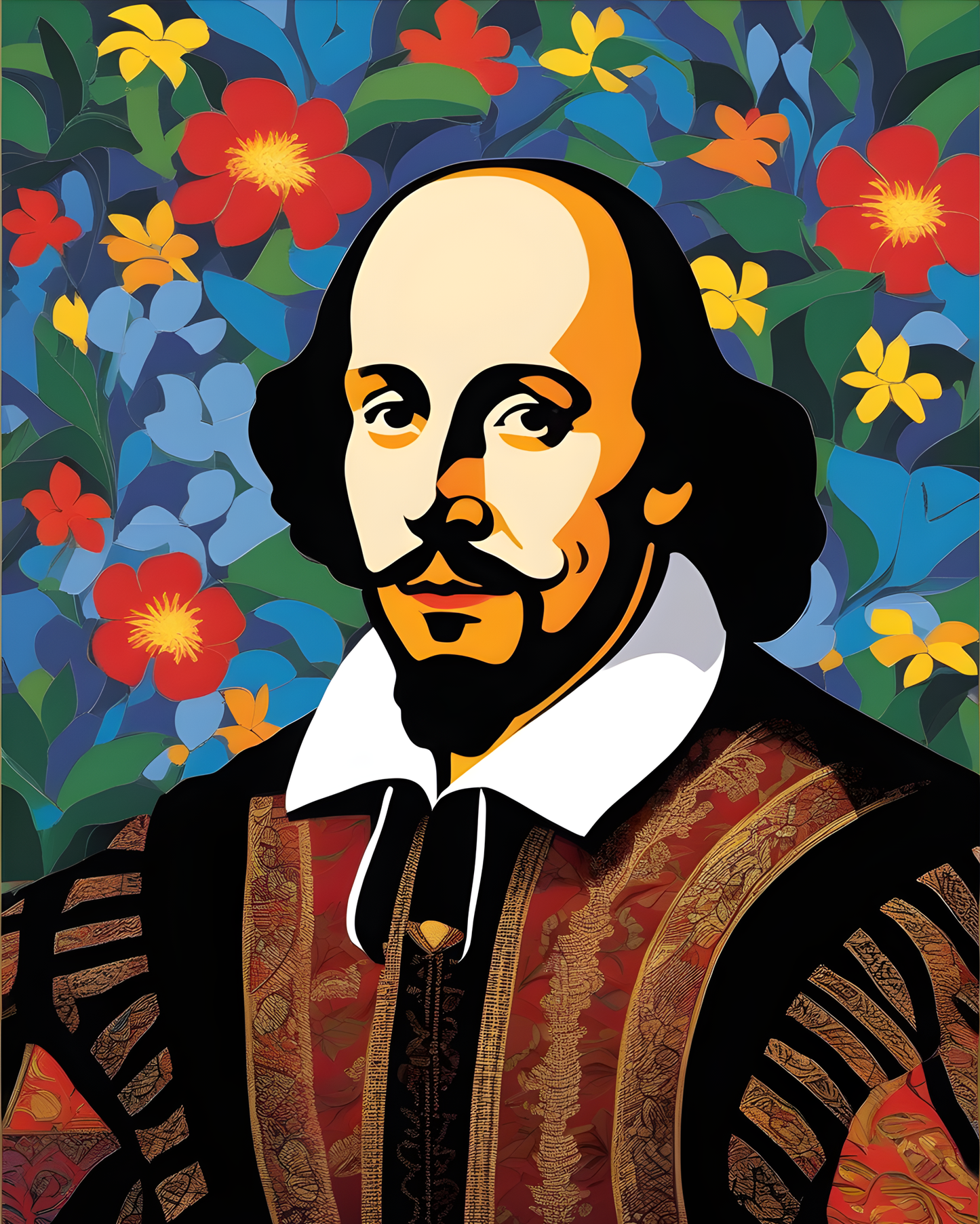 William Shakespeare Portrait (7) - Van-Go Paint-By-Number Kit