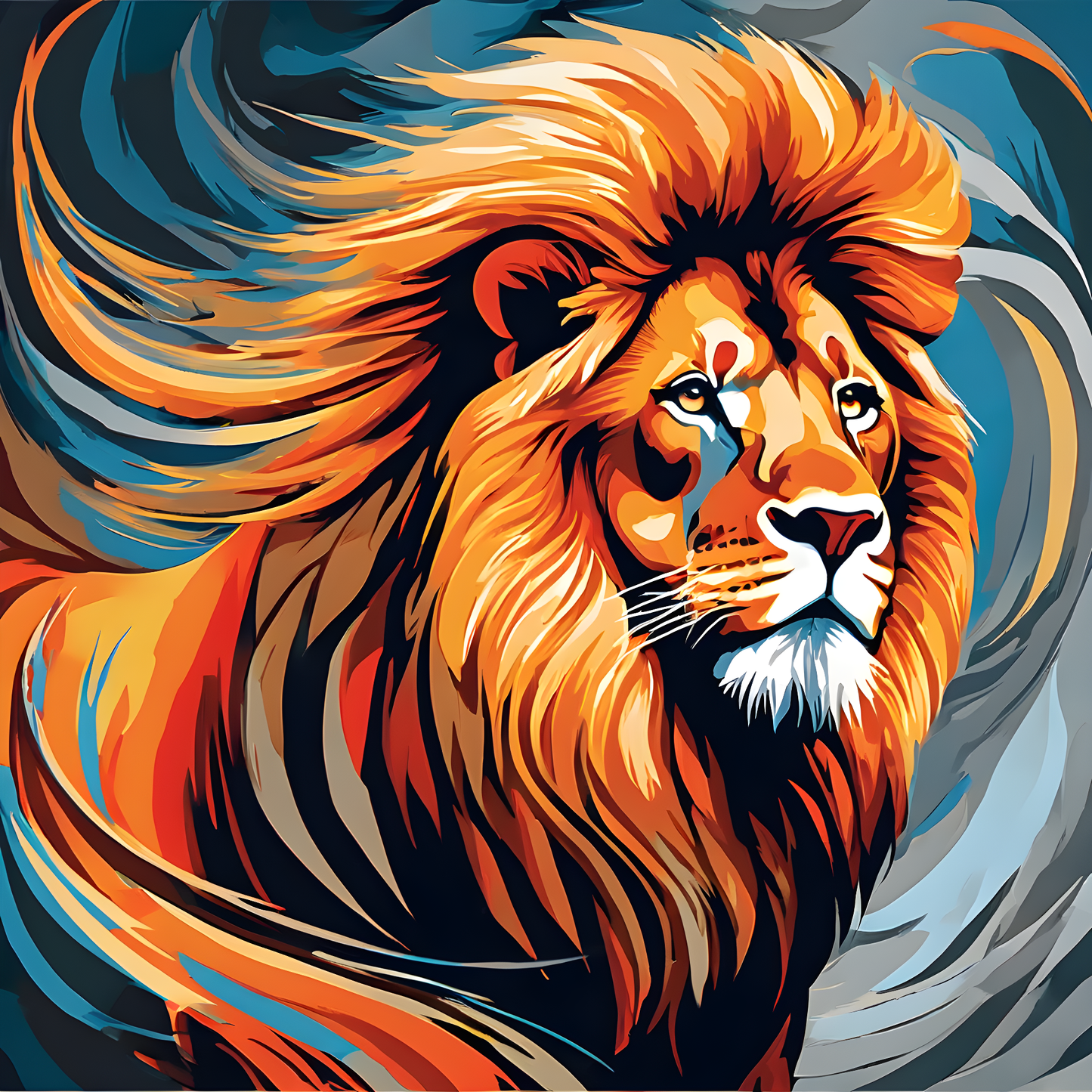 Lion's Mane in the Wind PD (3) - Van-Go Paint-By-Number Kit