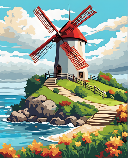 Windmills Collection OD (10) - Van-Go Paint-By-Number Kit