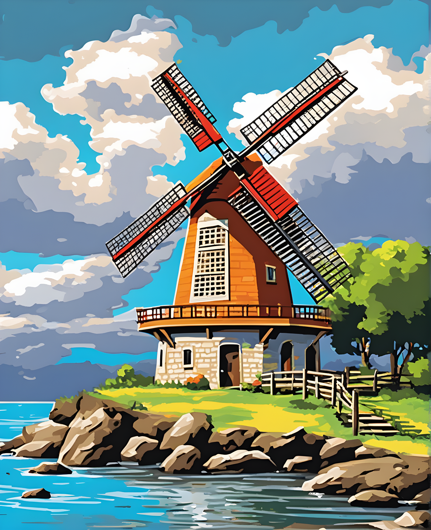 Windmills Collection OD (11) - Van-Go Paint-By-Number Kit