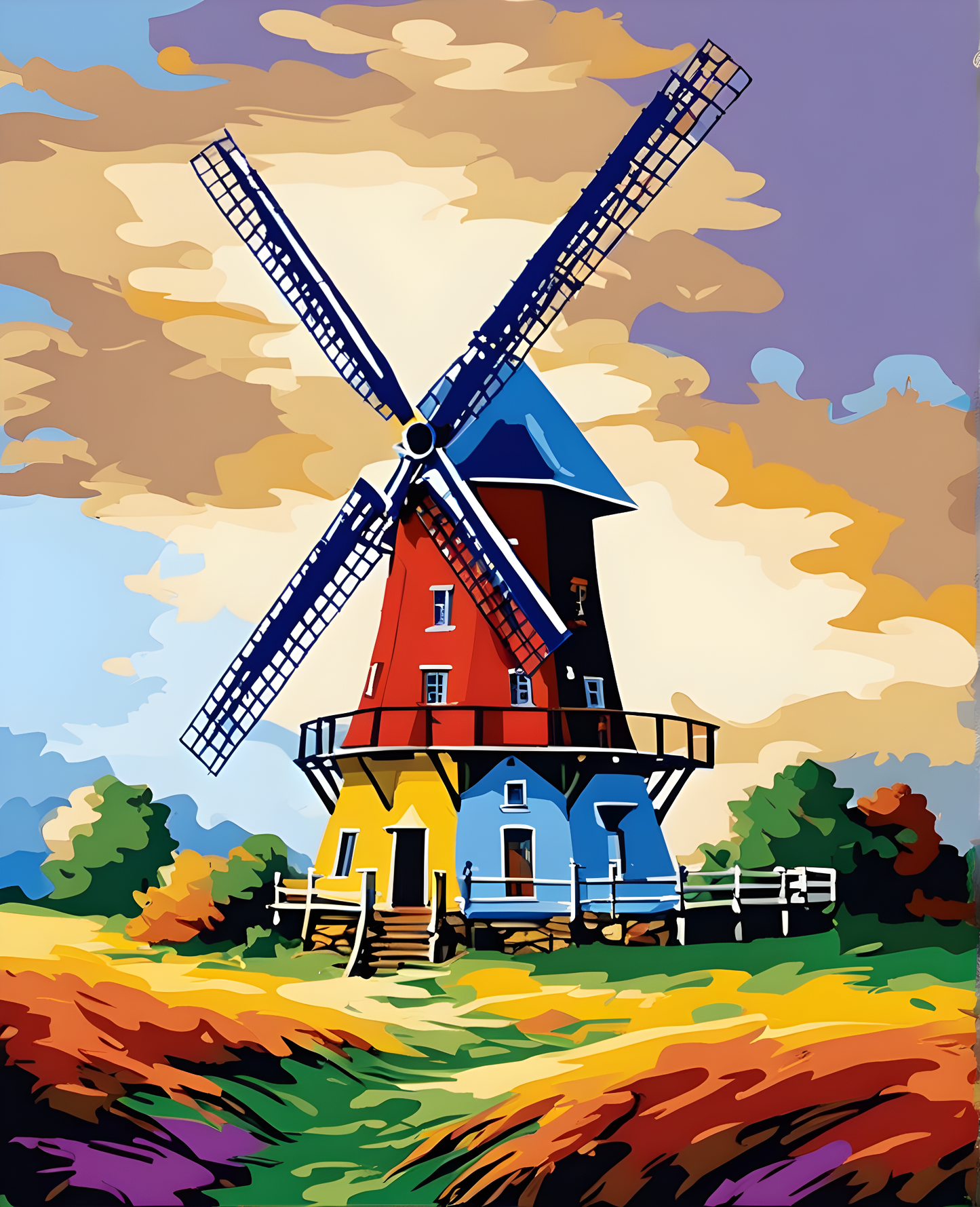 Windmills Collection OD (17) - Van-Go Paint-By-Number Kit