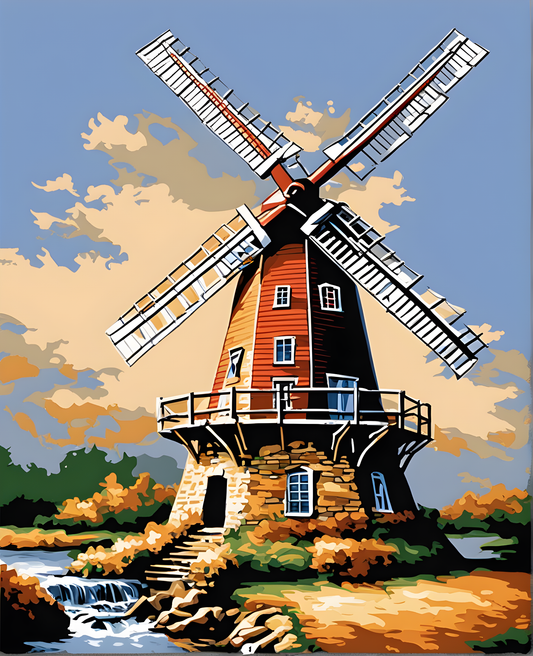 Windmills Collection OD (16) - Van-Go Paint-By-Number Kit