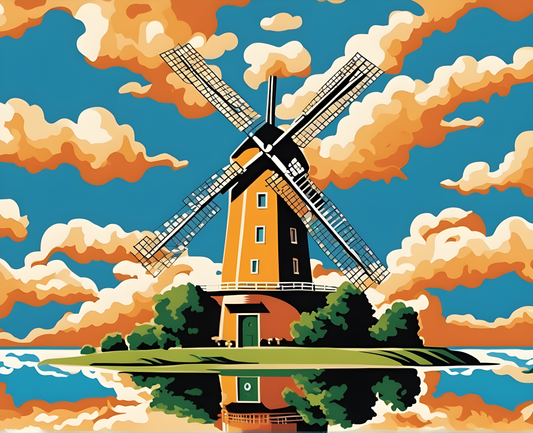 Windmills Collection OD (13) - Van-Go Paint-By-Number Kit