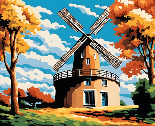 Windmills Collection OD (12) - Van-Go Paint-By-Number Kit