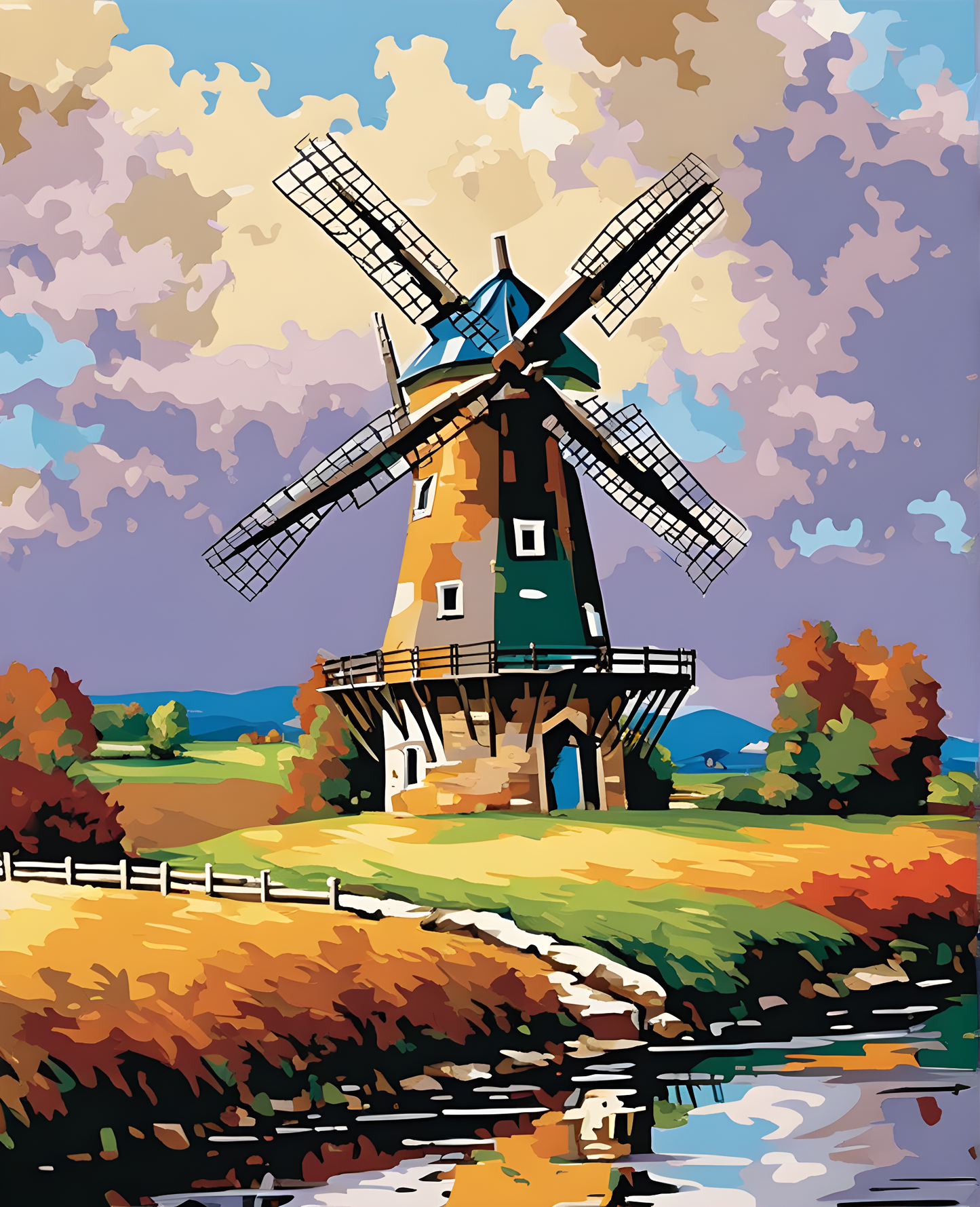 Windmills Collection OD (7) - Van-Go Paint-By-Number Kit