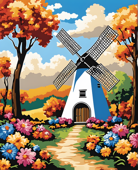 Windmills Collection OD (6) - Van-Go Paint-By-Number Kit