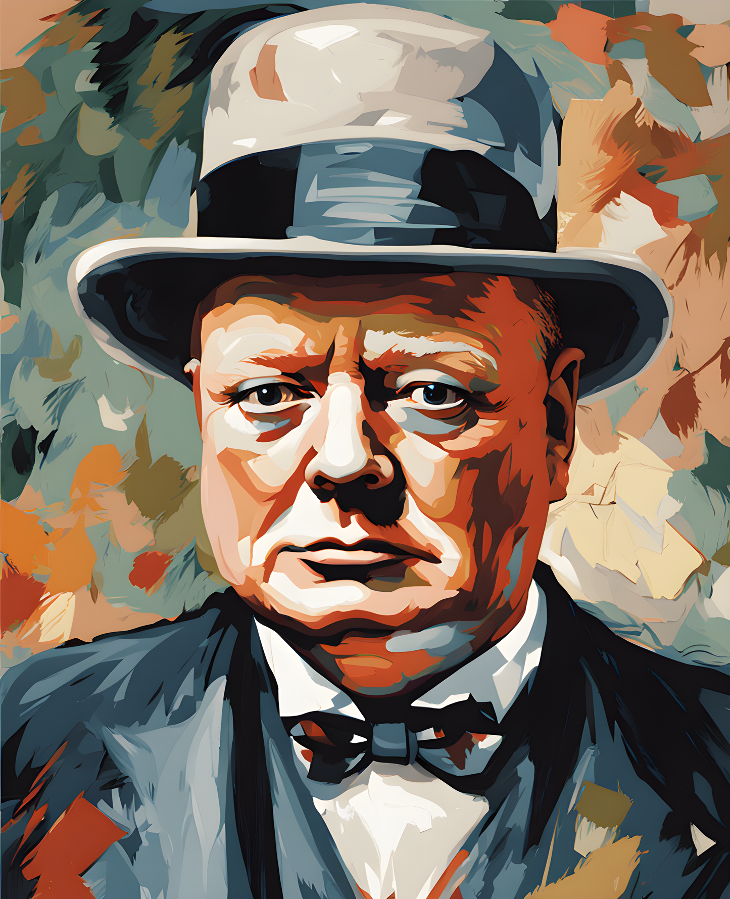 Winston Churchill Portrait (2) - Van-Go Paint-By-Number Kit