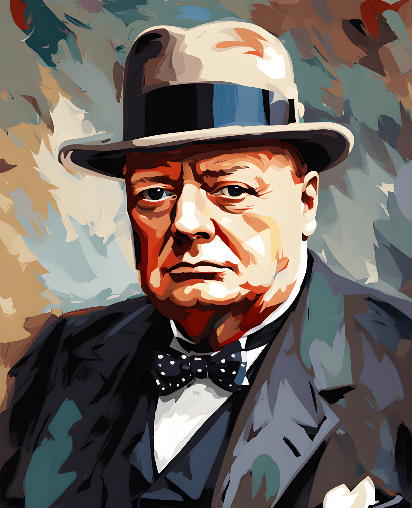 Winston Churchill Portrait (1) - Van-Go Paint-By-Number Kit
