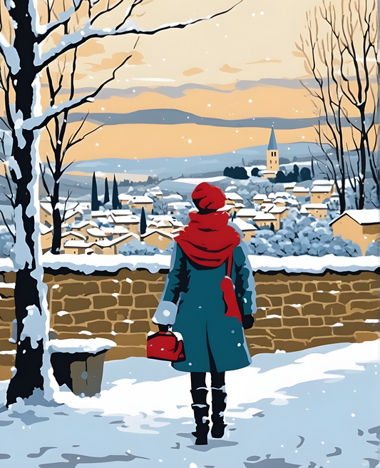 Winter In Lourmarin (2) - Van-Go Paint-By-Number Kit