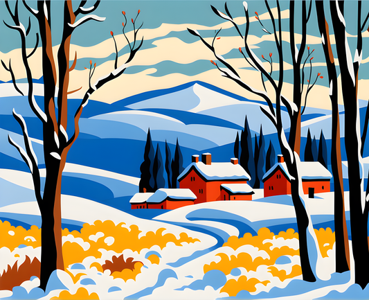 Winter landscape (2) - Van-Go Paint-By-Number Kit