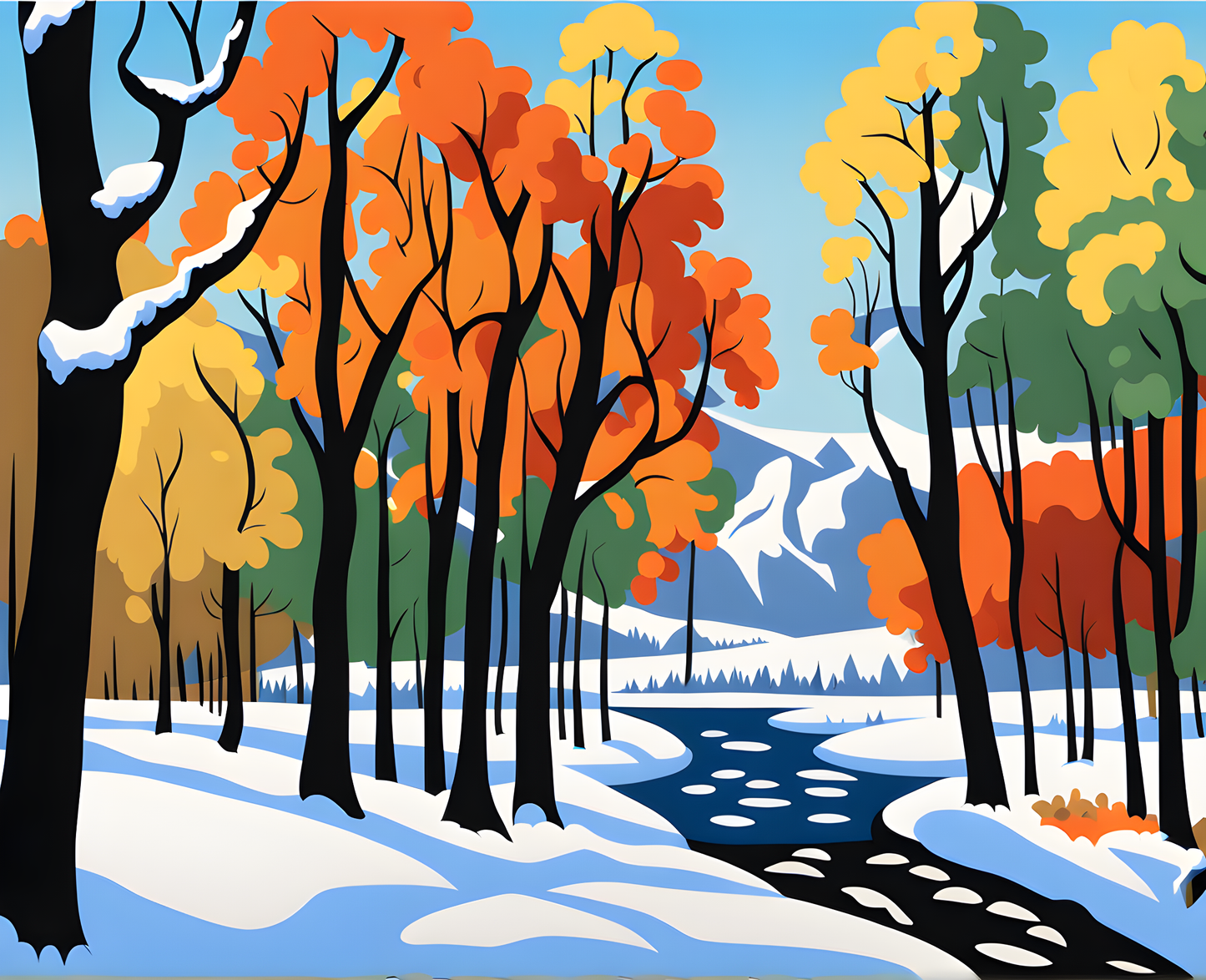 Winter landscape (1) - Van-Go Paint-By-Number Kit