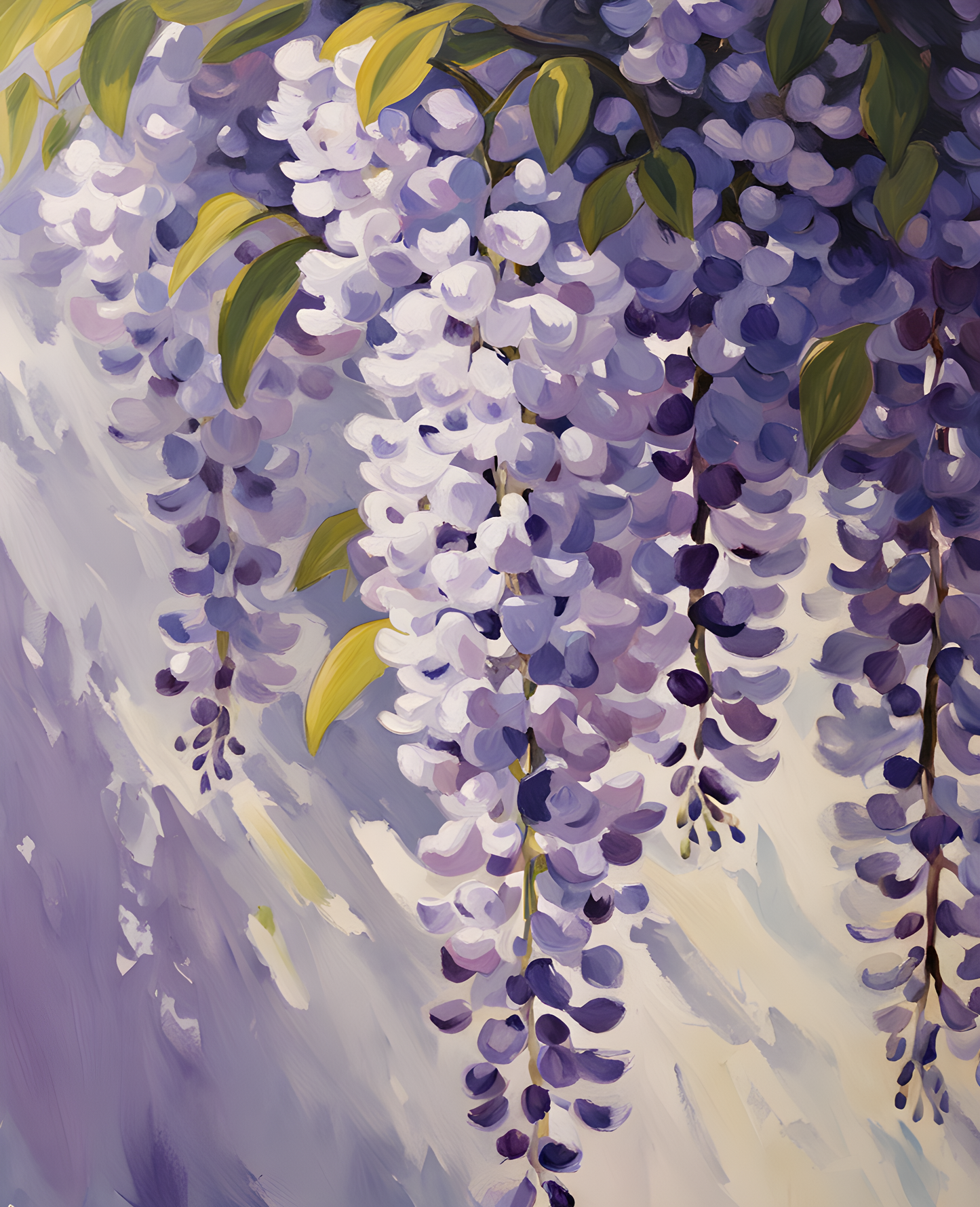 Exotic Flowers Collection (72) - Wisteria Flowers - Van-Go Paint-By-Number Kit