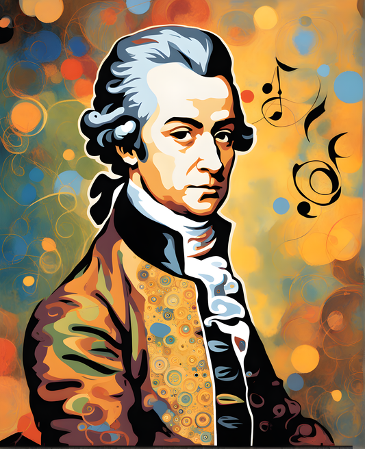 Wolfgang Amadeus Mozart Portrait (8) - Van-Go Paint-By-Number Kit