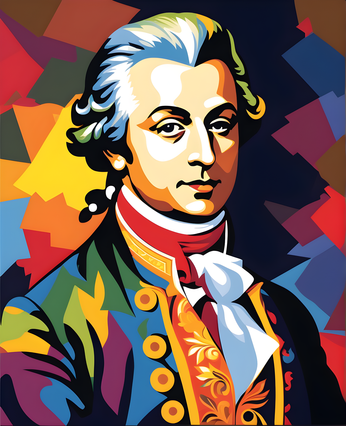 Wolfgang Amadeus Mozart Portrait (4) - Van-Go Paint-By-Number Kit