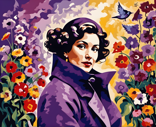 Woman in a Purple Coat (6) - Van-Go Paint-By-Number Kit