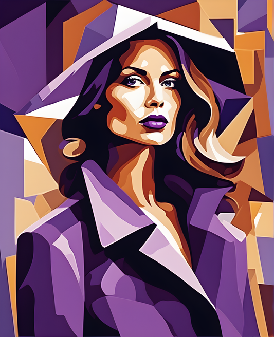 Woman in a Purple Coat (3) - Van-Go Paint-By-Number Kit