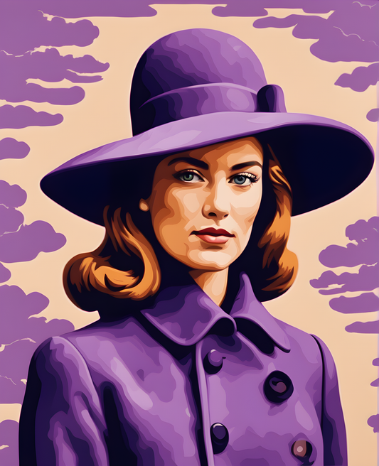 Woman in a Purple Coat (8) - Van-Go Paint-By-Number Kit