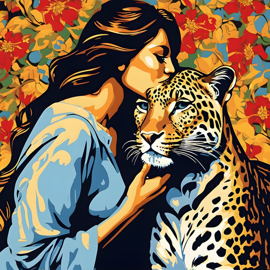 Leopard Kiss PD - Van-Go Paint-By-Number Kit