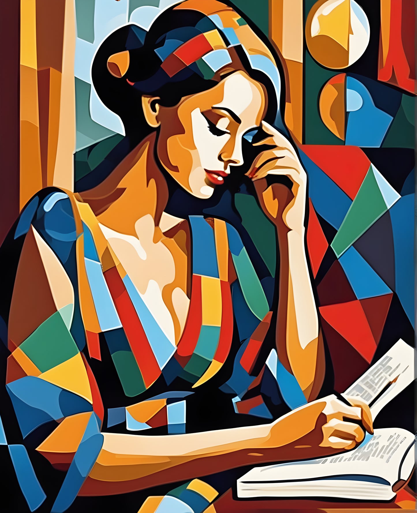 Woman Reading (1) - Van-Go Paint-By-Number Kit