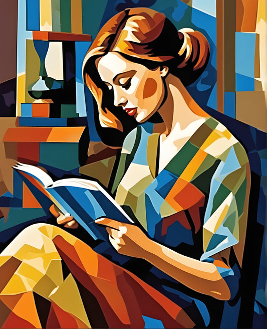 Woman Reading (2) - Van-Go Paint-By-Number Kit