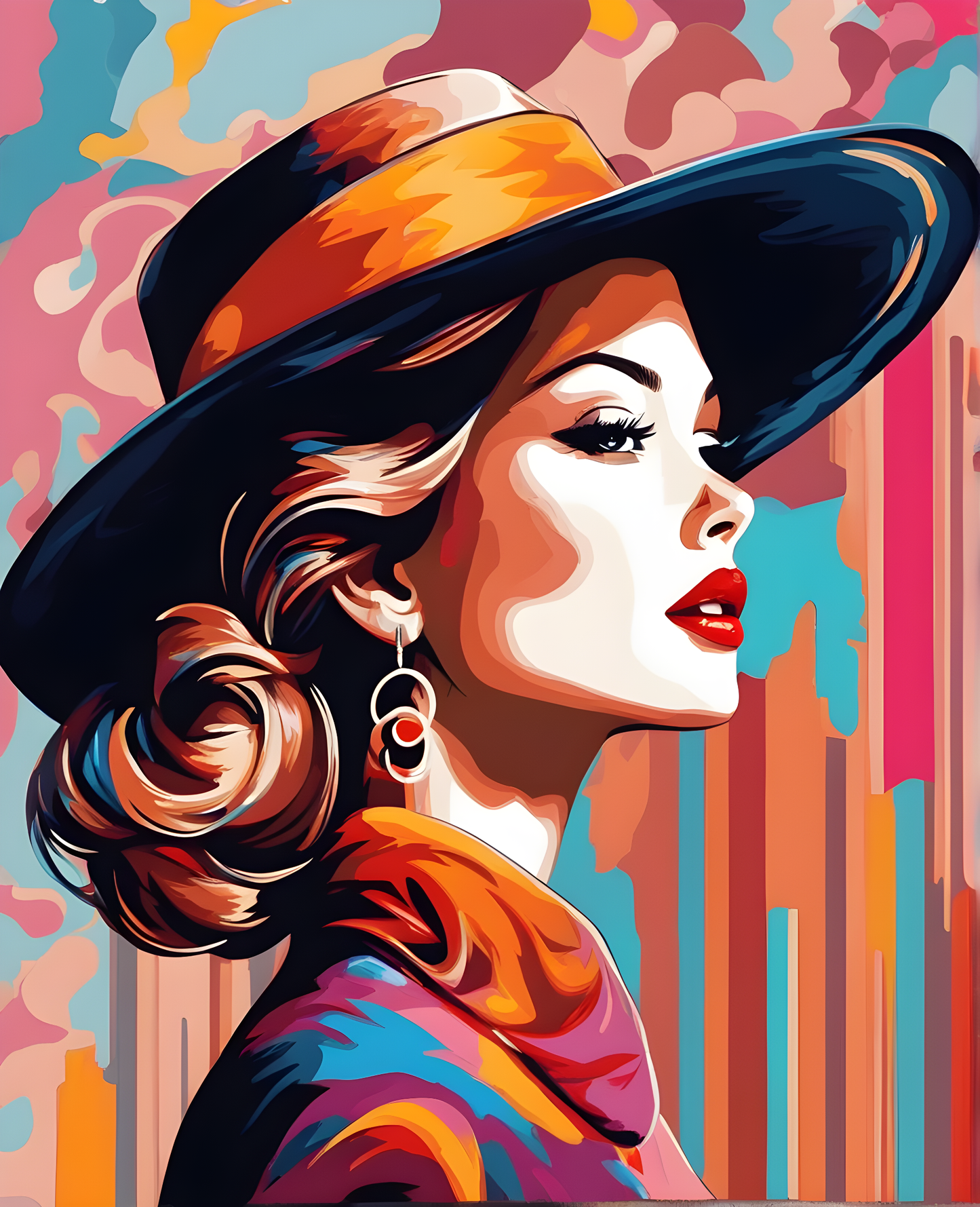 Woman with a Hat (4) - Van-Go Paint-By-Number Kit