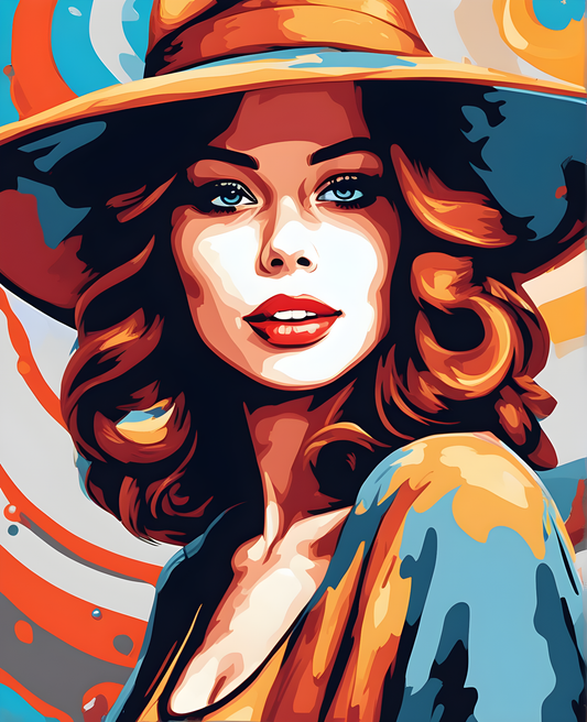Woman with a Hat (1) - Van-Go Paint-By-Number Kit
