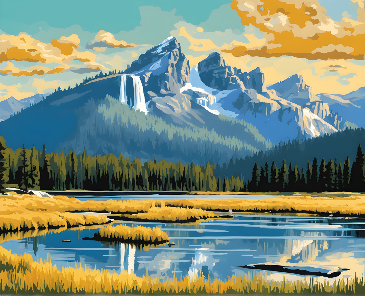 Amazing Places OD (345) - Yellowstone National Park, Wyoming - Van-Go Paint-By-Number Kit